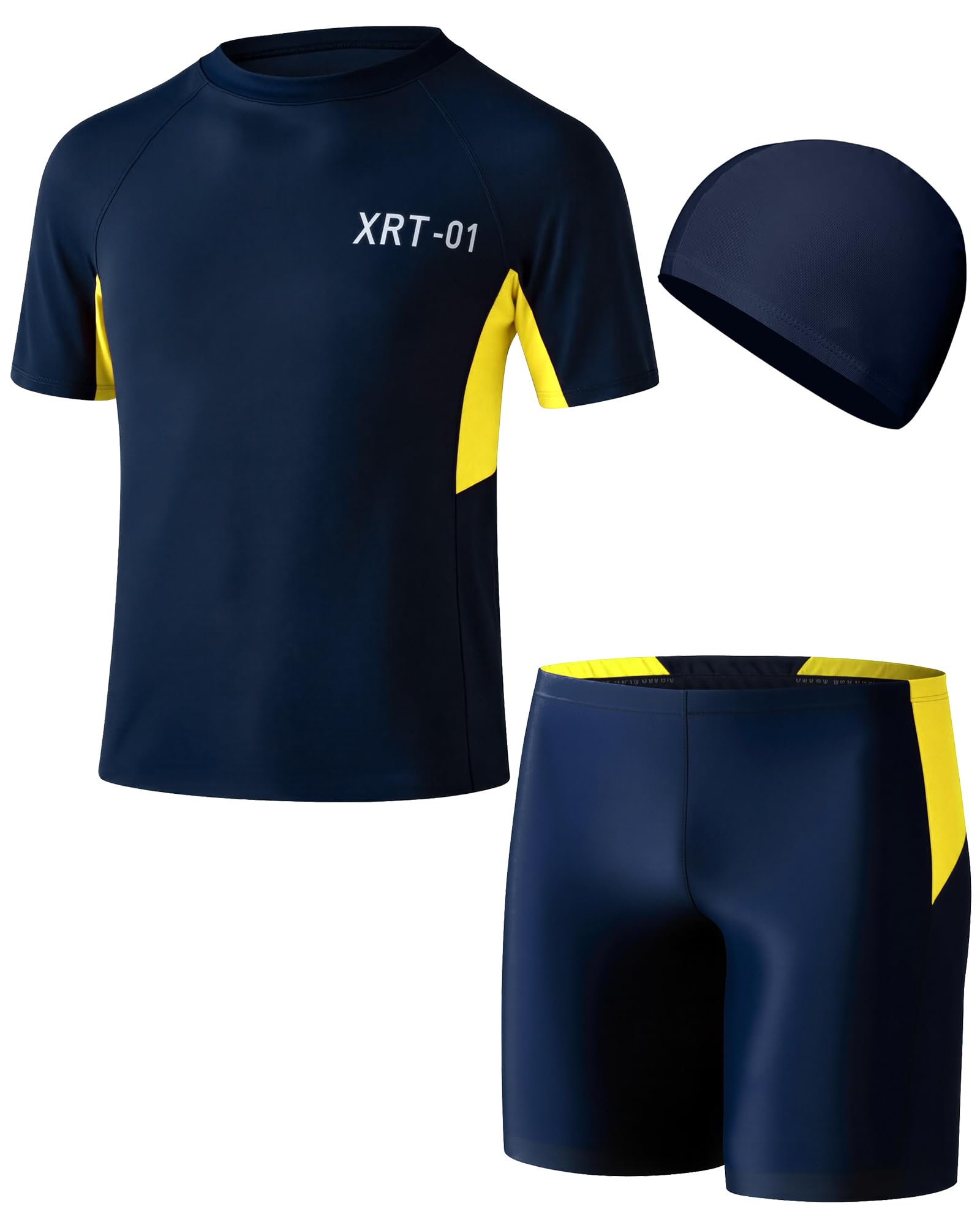 Costume Piscina Bambino Costumi Mare Ragazzi Pantaloncini da Bagno e Maglietta Rash Guard per Nuoto Spiaggia Viaggio