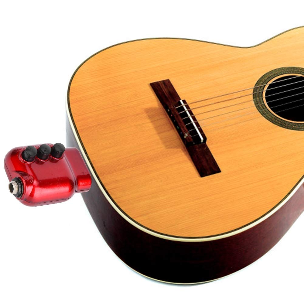 NIBEMINENT Mini Preamplifier with 6.35mm Plug Volume Control for Acoustic Guitars Accessories