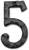 Vista 30 de NACH Números de casa para exterior, números de dirección negros de 5.5 pulgadas para casa - Número 3 - Números rústicos para exteriores