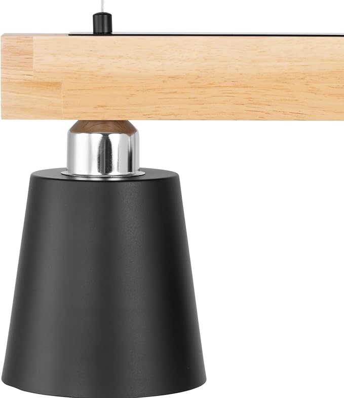 Uniprodo UNI_LD_14 hanglamp 3 lampen E27 40 W houten balk hanglamp hanglamp hanglamp plafondlamp photo 3