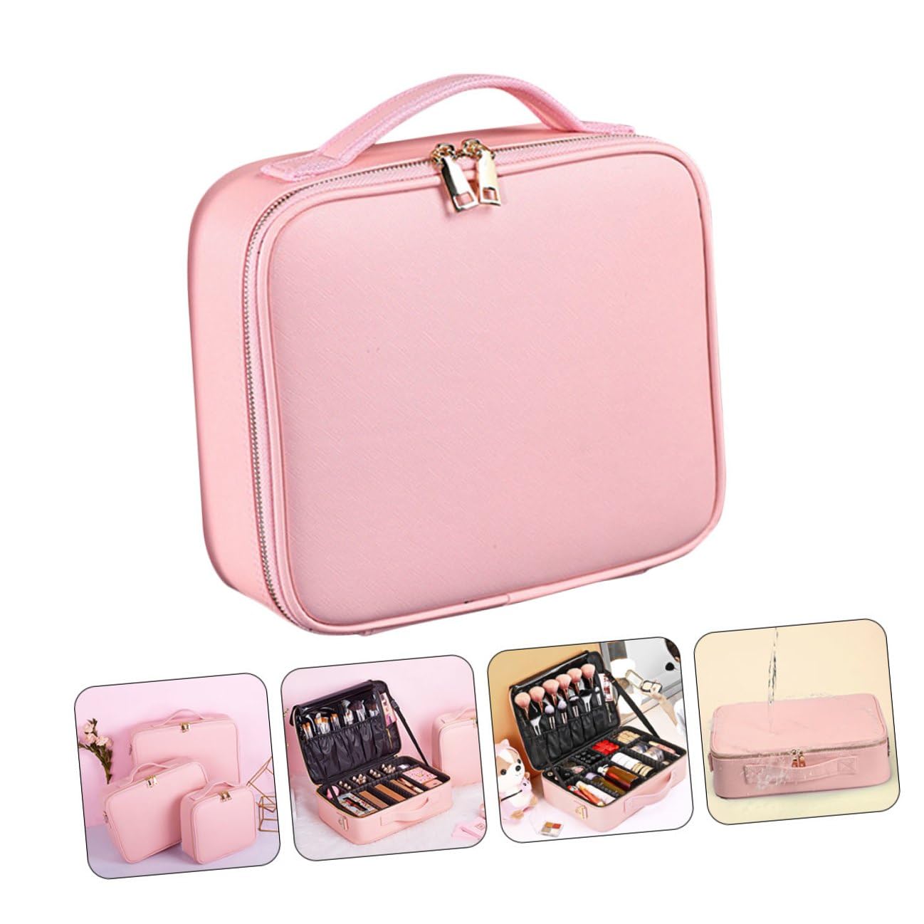 Alipis Organisateur de Trousse de Maquillage Spacieuse Trousse de Toilette Organisateur de Sac à Cosmétiques