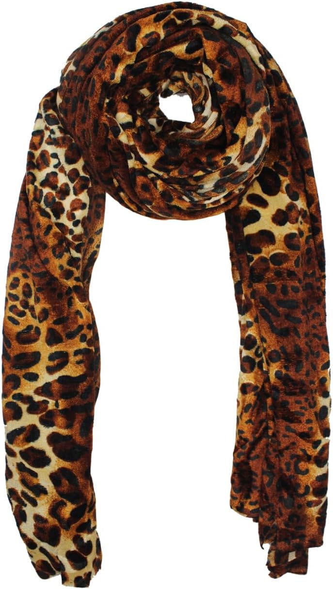 EKAN Animal Print Stole for Girls and Women for Casual Use Multicolour Pack of 1