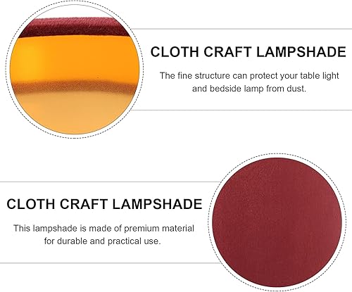 Miniatura 9 de SOLUSTRE Pantallas de luz para lámparas, pantalla de terciopelo, pantalla de barril, pantalla de tapa dura, cubierta de luz para lámparas de mesa de