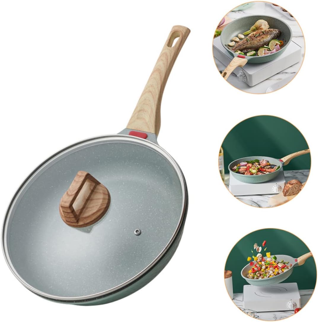Ciieeo Non-Stick Frying Pan 24cm Pancake and Omelette Pan for Induction and Gas Stoves Sturdy Stone Coating Easy to Clean Breakfast Essential