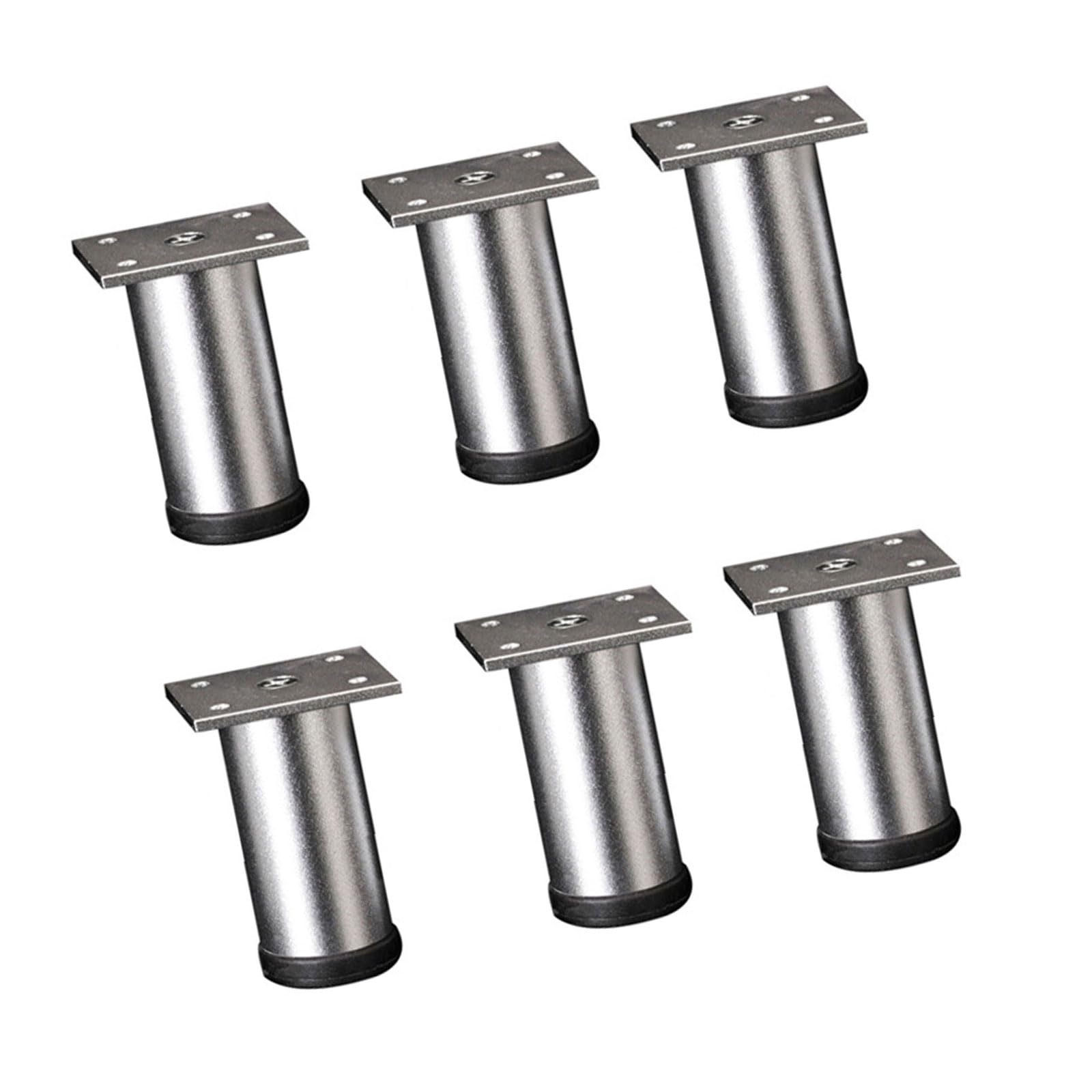 Elnwnnkc Silver 6Pcs Aluminum Alloys Bed Frame Legs Adjustable Height Furnitures Feet Bottom Load-Bearing Bracket Aluminum Legs