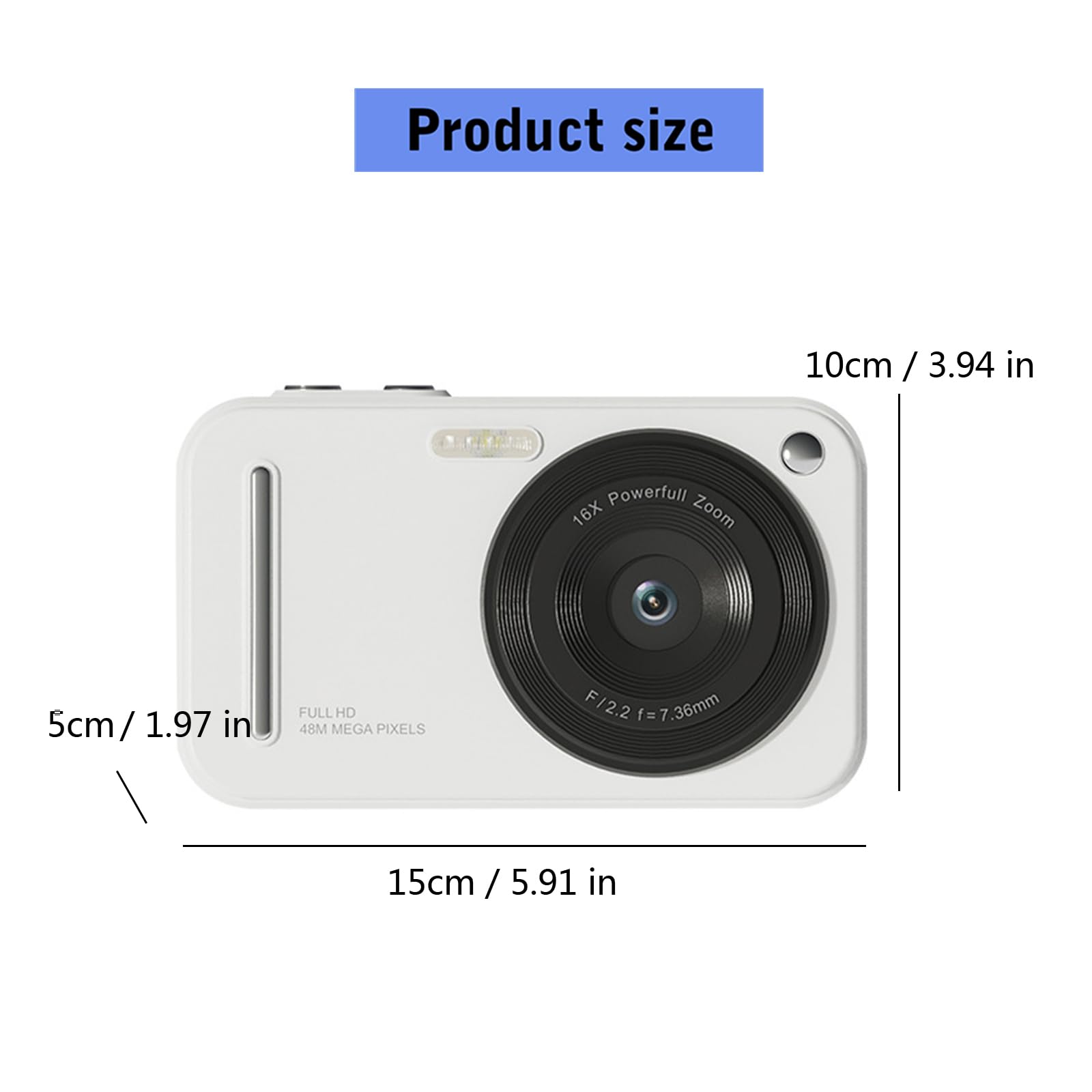 1080p fotocamera digitale da 2,4 pollici antiurto con messa a fuoco automatica antiurto di piccole dimensioni essenziali per gli amanti della fotografia