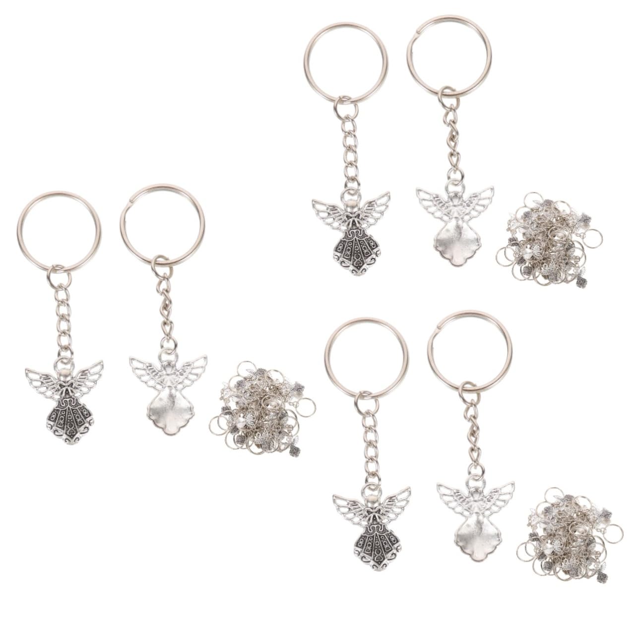 FRCOLOR 3 Sätze Teiliges Dekorative Schlüsselanhänger Metall Praktische Schlüsselringe Für Hochzeiten Babypartys Gastgeschenke Leicht Robust Für Schlüssel Taschen 30 Stück * 3