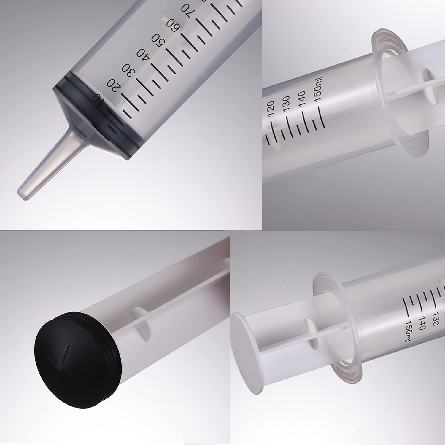 3 PACK 150 ML Large Syringes ,Plastic Garden Industrial Syringes for Scientific Labs, Measuring, Watering, Refilling, Filtration Multiple Uses : Industrial & Scientific