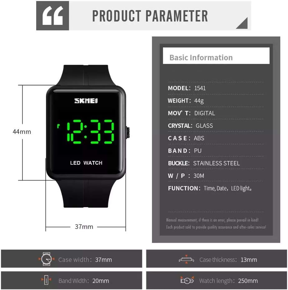 MASTOPMens Watches Digital Waterproof Casual Classic Dress Sports Outdoor Couple Electronic Wrist Watches