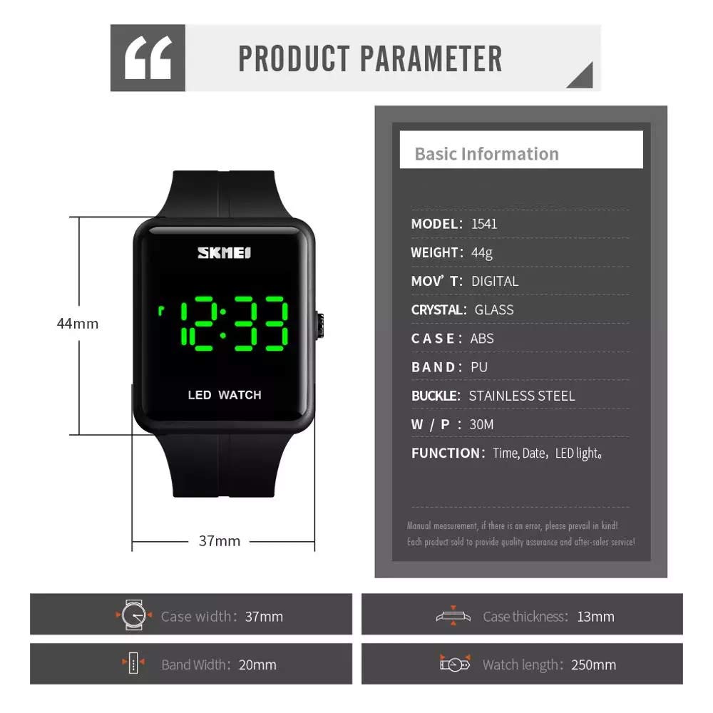 MASTOP Relojes digitales impermeables para hombre, estilo clásico, para deportes, al aire libre, para parejas, electrónicos