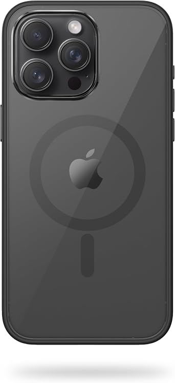 FLOLAB Surtect Tri-Fusion Magnetic iPhone 15 Pro Case - Protective Slim Design, MagSafe Compatible, Military Grade, Midnight Black