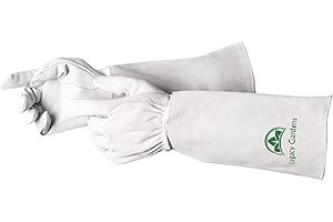 Protective Extra Large Goat Leather Gardening Gloves - Thornproof, Durable and Breathable