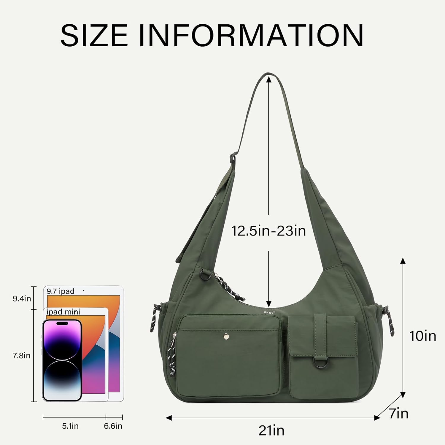 CLUCI Travel Purses for Women, Waterproof Nylon Crossbody Bags for Woman Trendy, Anti Theft Shoulder Handbags for Ladies - Image 3