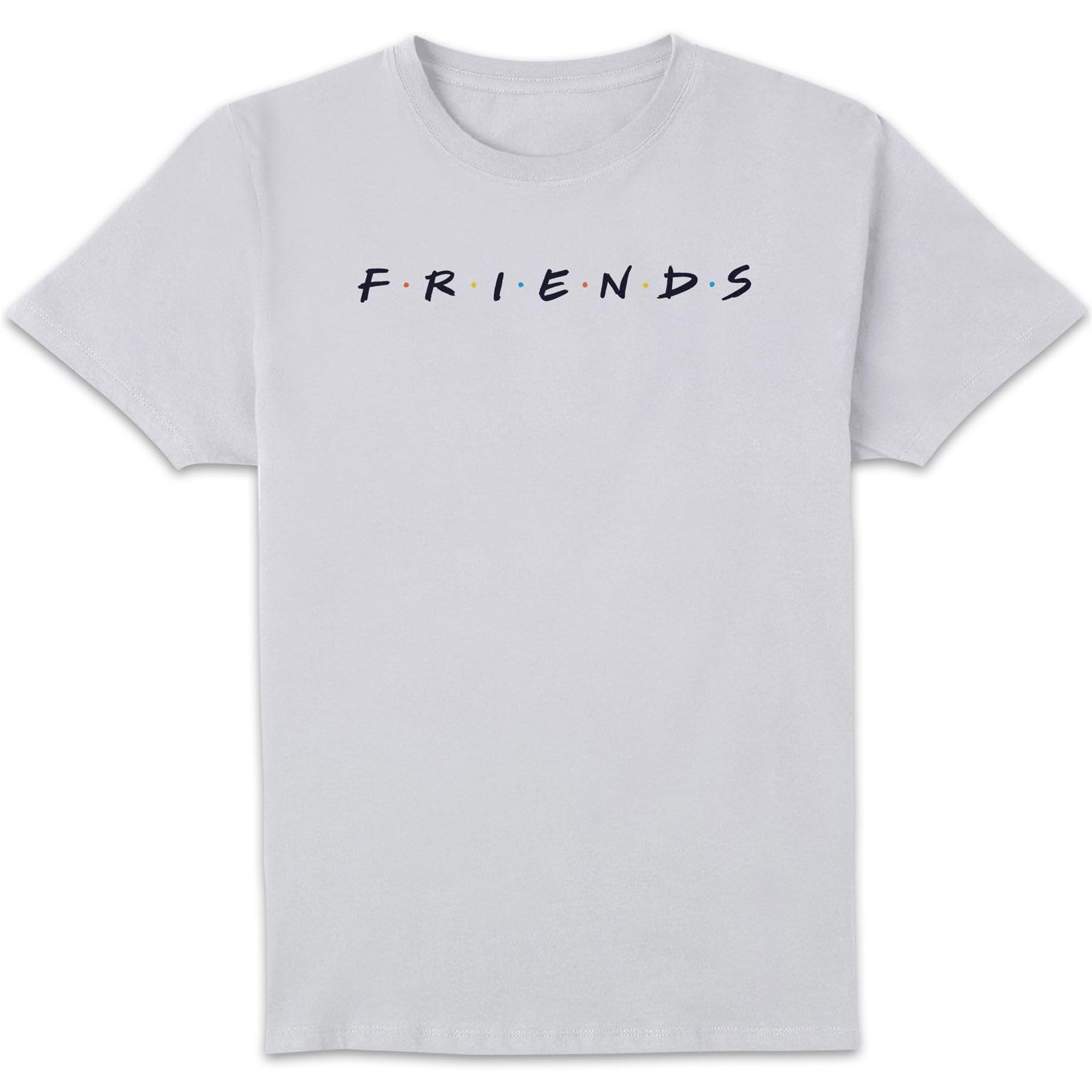 Zavvi Unisex Multi Official Friends Adults T-Shirt Logo White - L