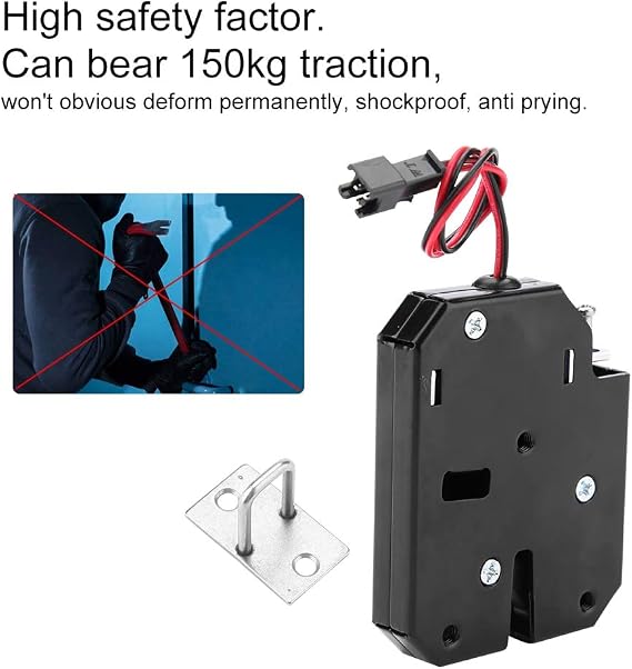 Sonew DC 12V Electromagnetic Lock Electric Control Drawer Switch Lock Lockers Smart Magnetic Lock Self-Service Lock Without Detection Switch
