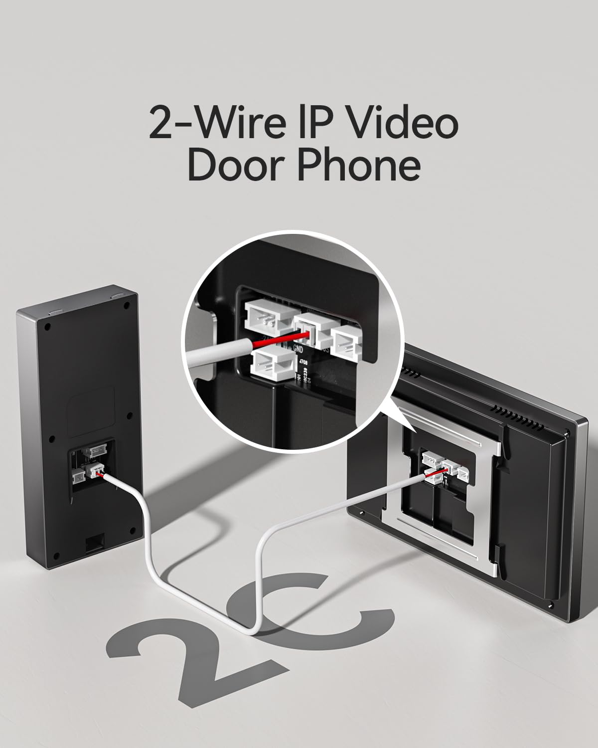 TMEZON WLAN Video Türsprechanlage mit Türöffner,1080P Türklingel mit 2 * 7" Farb-Touchscreen,Nachtsicht und Zwei-Wege-Audio,Bewegungserkennung des Menschen,APP/Swipe Card Unlock,2-Draht Kabel