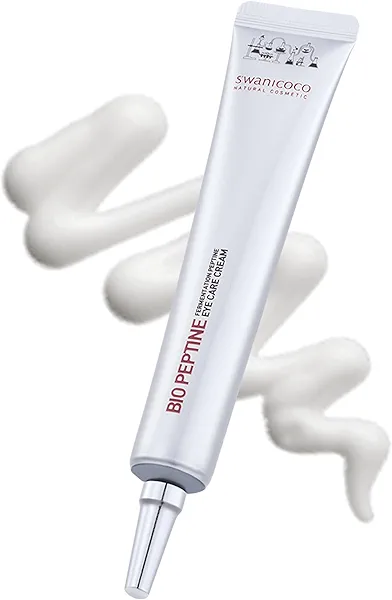 SWANICOCO Pregnancy Safe Fermentation Peptine Eye Care Cream Under Eye Cream with 8 Peptides and Niacinamide, Anti Aging Eye Cream for Wrinkles & Crows Feet Korean Skincare 20ml 0.68 Fl Oz