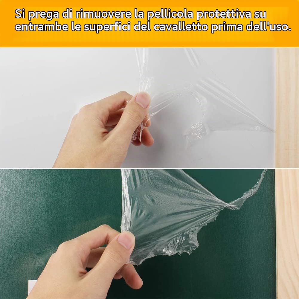 Cavalletto per bambini in legno regolabile in altezza bianco con gesso, magneti lavagna a doppio lato, regalo di giocattolo educativo creativo per bambini di 3+ anni 57 x 55 x 148 cm
