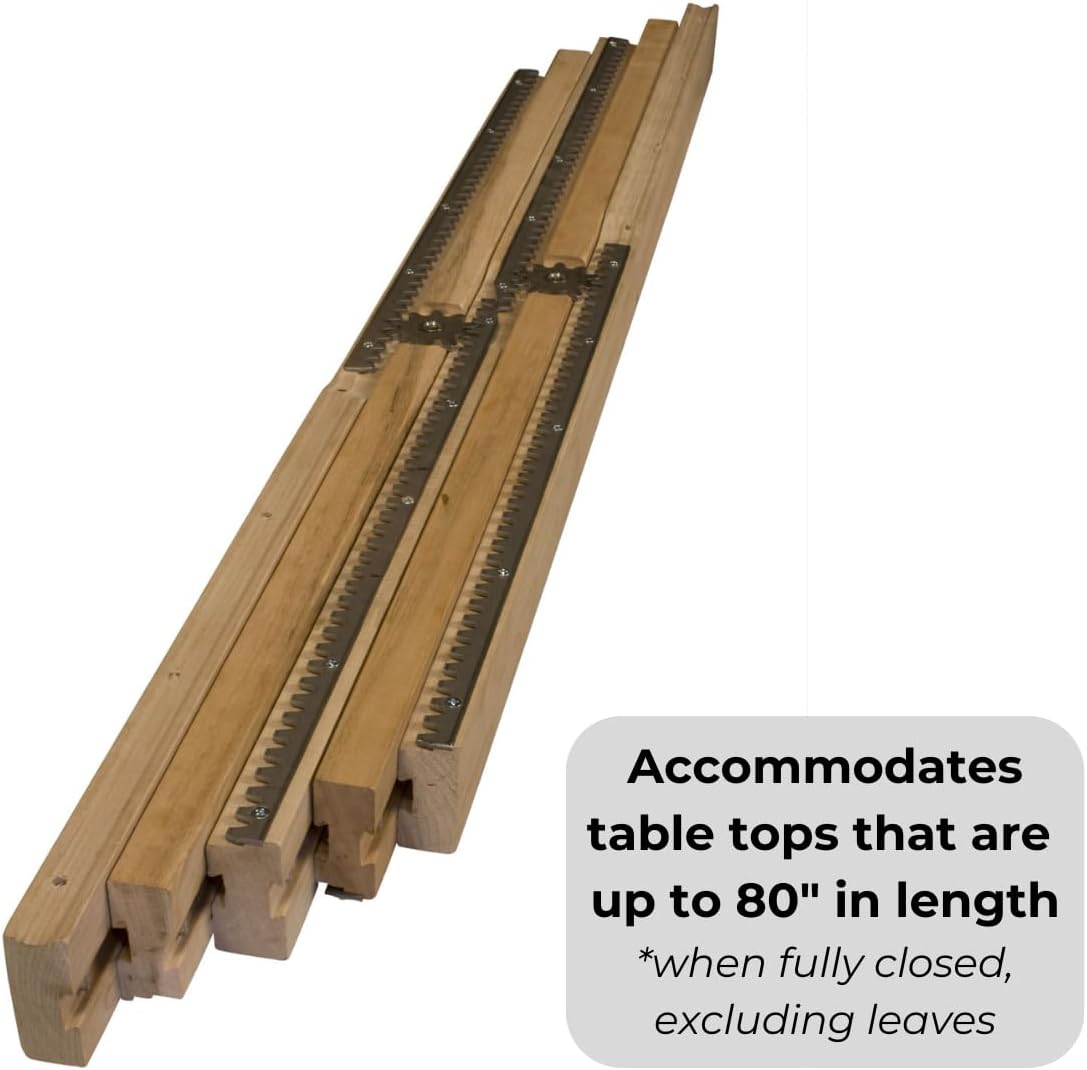 Osborne Wooden Equalizer Table Slide Set, 40" Equalizer Table Slide (Allows for 79" Opening), Table Extension Slides for Pedestal Table, Smooth Extension and Easy Installation