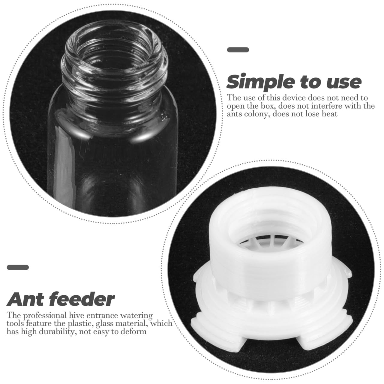 Hemobllo 2 distributori di acqua formiche in plastica Ant Nest Dispenser di cibo durevole per la conservazione delle formiche