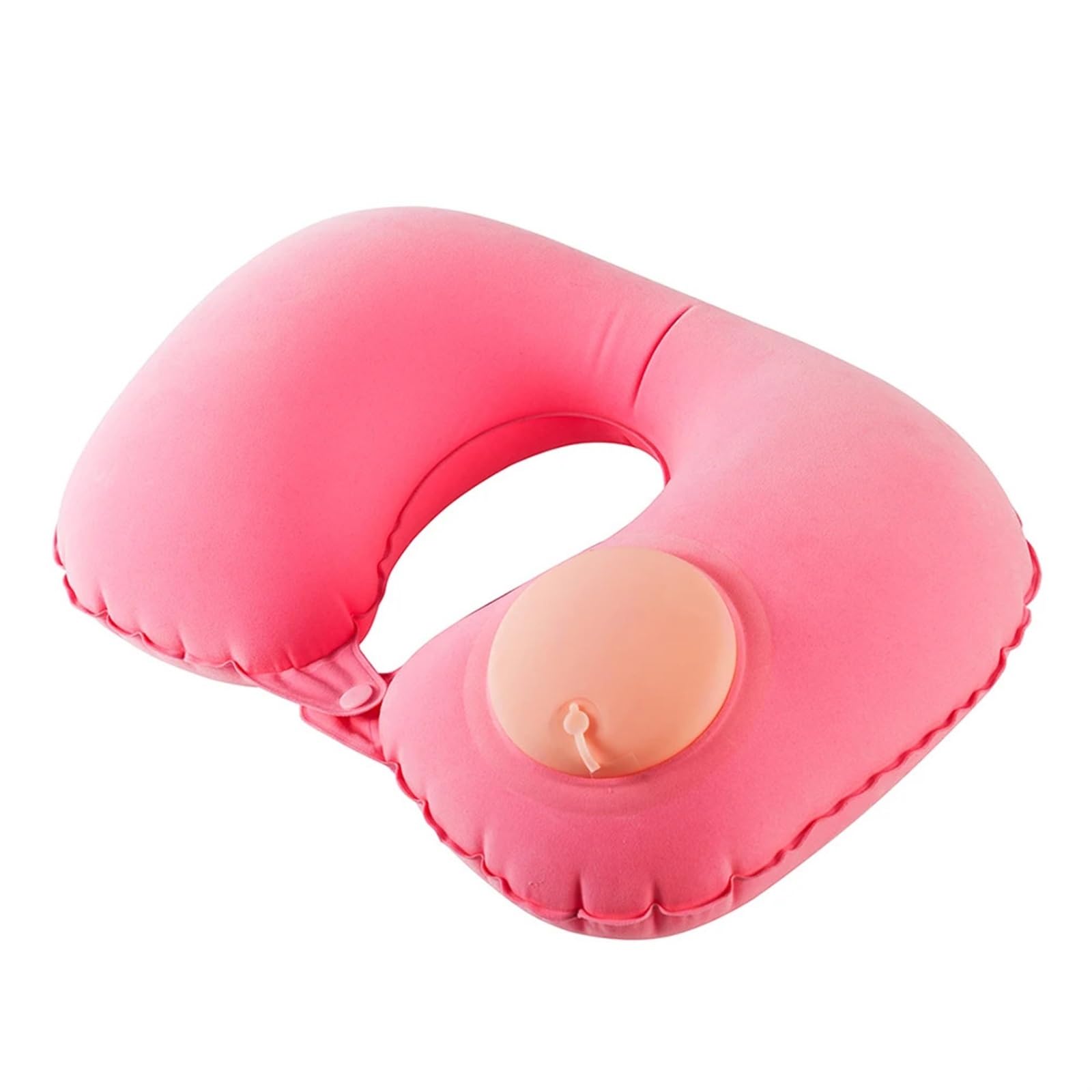 YShiuoL Neck Pillow Inflatable Travel Neck Pillow U-Shape Car Head Rest Air Support Nap Cushion for Office(Pink)