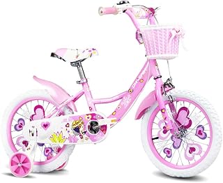 FUFU Children's Bicycles, Boys' And Girls' Bicycles, Sizes 12 Inches, 14 Inches, 16 Inches, 18 Inches, Pink, With Stabilizers And Mudguards