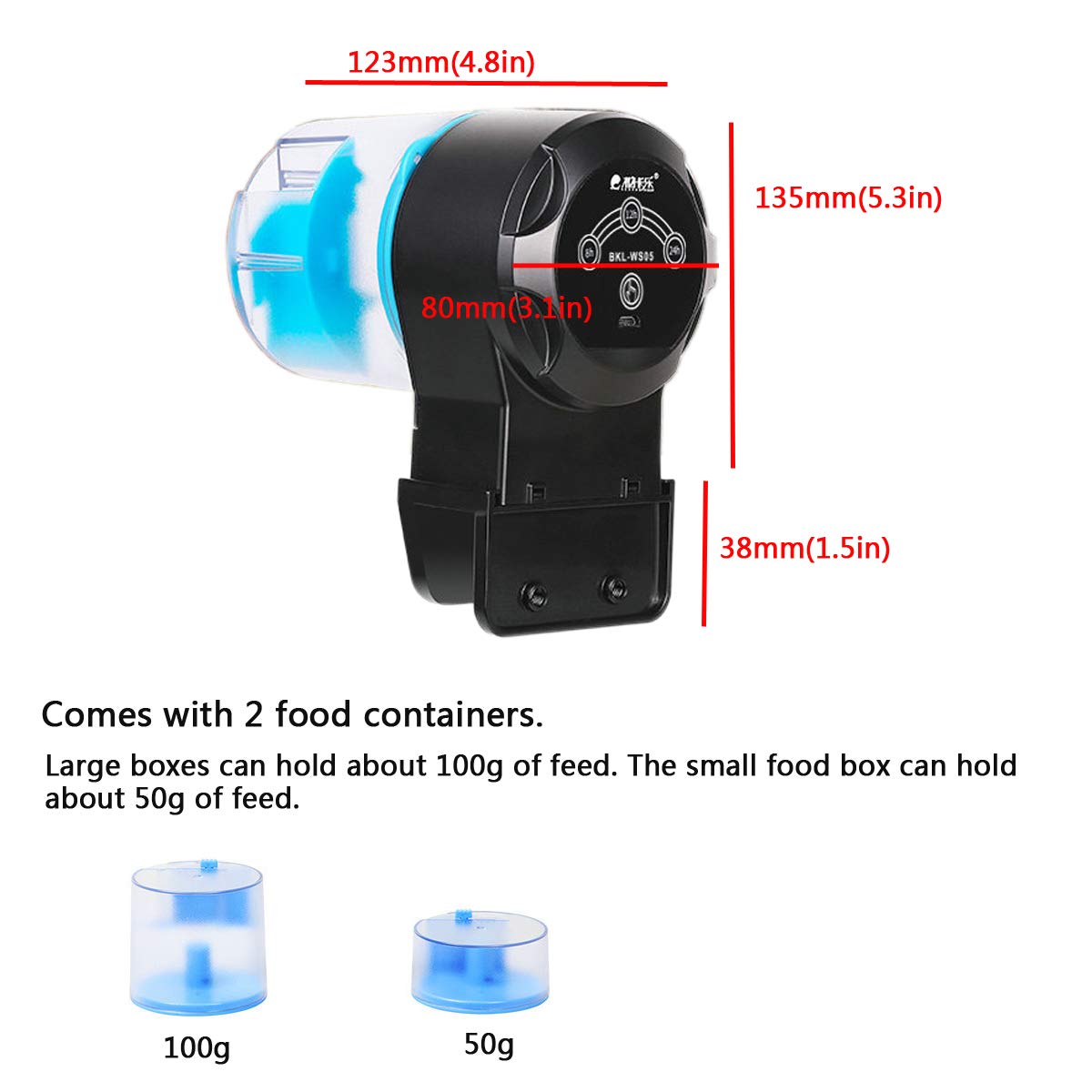 CCChaRLes Distributeur Automatique De Nourriture Pour Chargeur Usb Rechargeable Pour Réservoir De Tortues De Crevettes Et De Poissons D'Aquarium