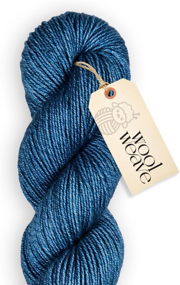 Woolweave Merino Silk Yarn – Hand Dyed Luxury Blend of 75% Merino Wool & 25% Silk – DK Weight, 100g Skein, 200 Yards – Soft, Shimmering & Elegant Yarn for Knitting & Crocheting