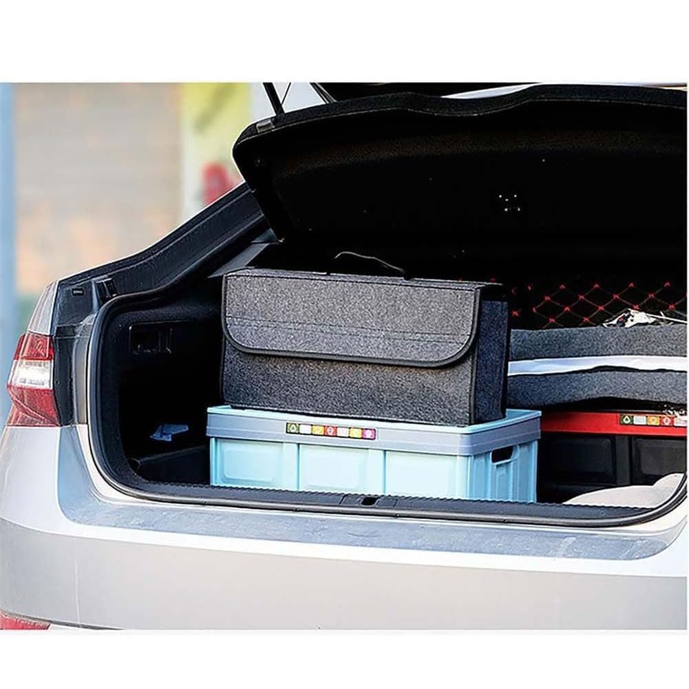 Auto Organizer Bagagliaio per Defender/Freelander/Discovery 1 2 3 4 5, Organizzatore Portaoggetti per Bagagliaio Impermeabile Pieghevole Interni Accessori,A/Black