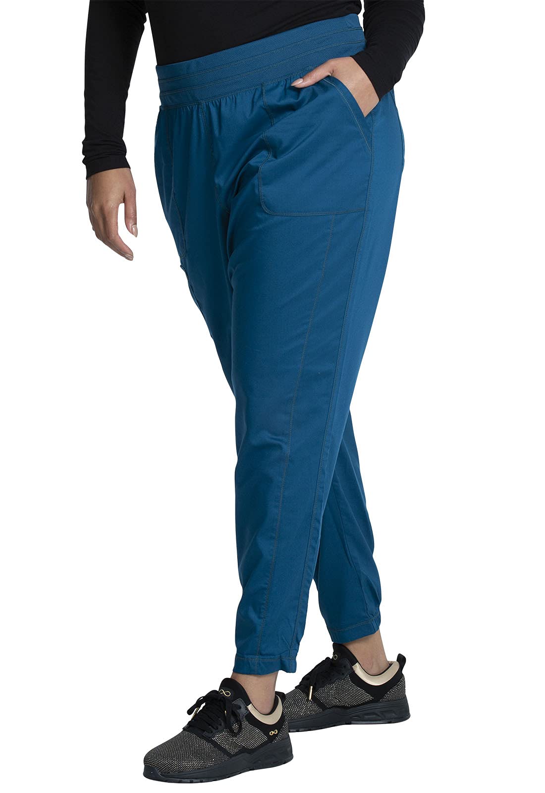 CHEROKEE Workwear WW Revolution Natural Rise Jogger, WW011 | 5 bolsillos, tiro natural, sarga de tela mezclada, suave elástico en 2 direcciones, cintura de malla para cambios activos