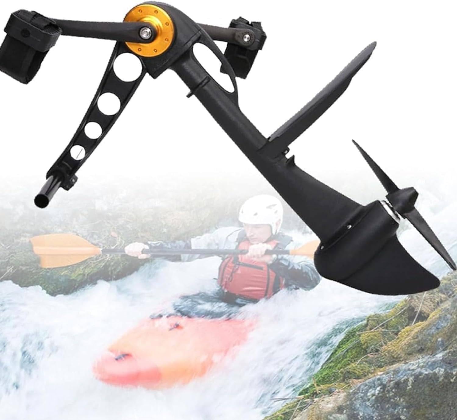 MANYOUYOU All-in-One Foot Pedal Propulsion System, Left & Right Interchangeable Installation, Ergonomic Pedal, Load Capacity of 200 Kg, 5–8 Km/H, Rust Proof for Freshwater and Seawater