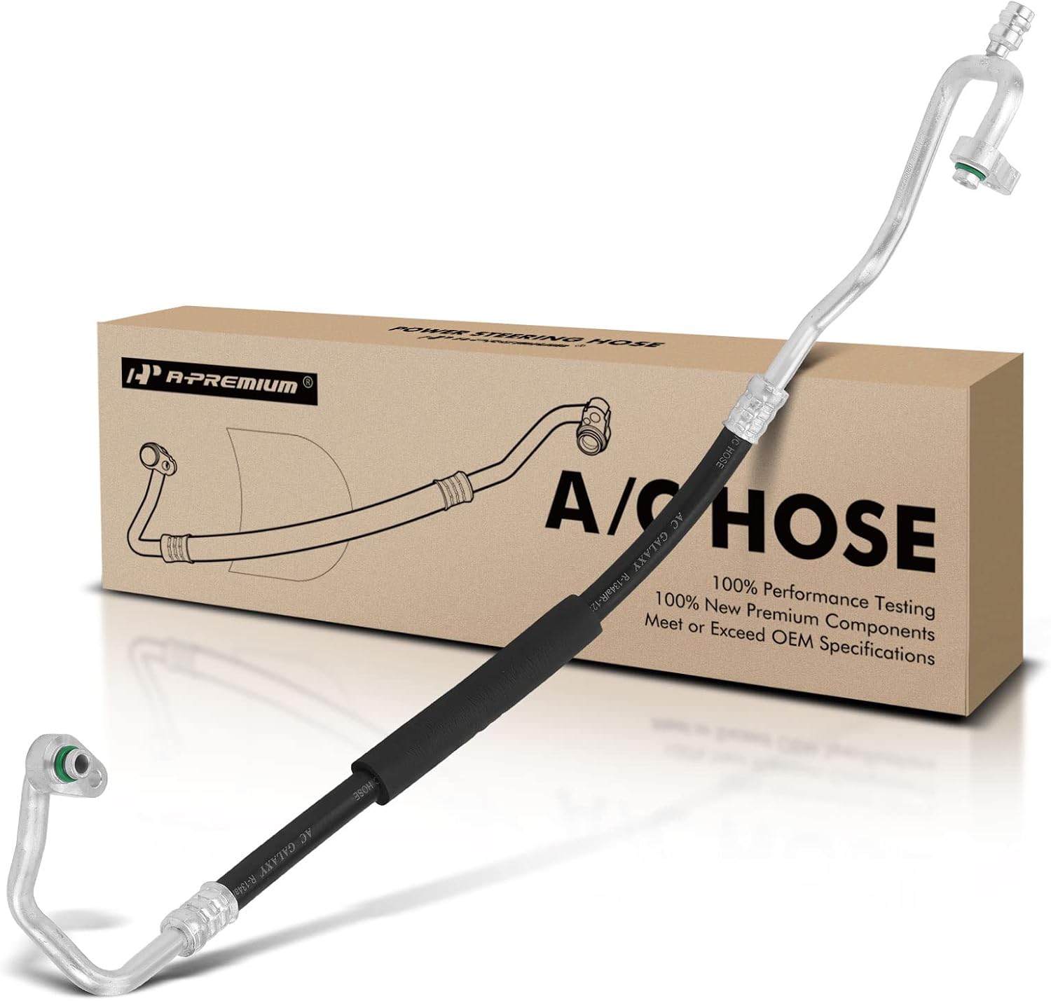 A-Premium A/C Discharge Line Hose Assembly Compatible with Hyundai Santa Fe Sport, 2017 2018, 2.0L, Compressor to Condenser