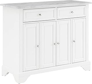 Crosley Furniture Avery Rolling Kitchen Island Storage Cart with Shelves...