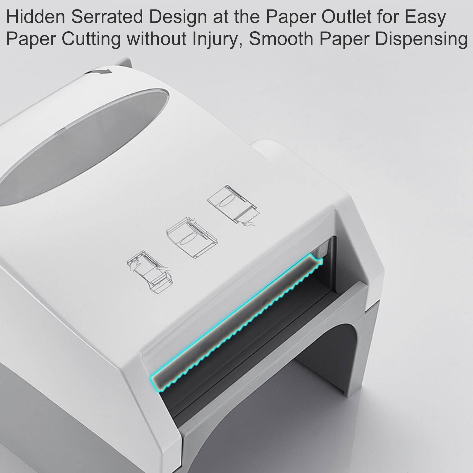 Dispensador de Papel, Dispensador Papel Secamanos Comercial, Dispensador Papel Higienico, Montaje en Pared, con Cerradura