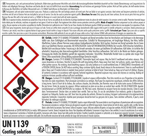 SONAX SpezialKonservierungsWachs (5 Liter) transparentes, salz- und spritzwasserfestes Sprühwachs | Art-Nr. 04855050