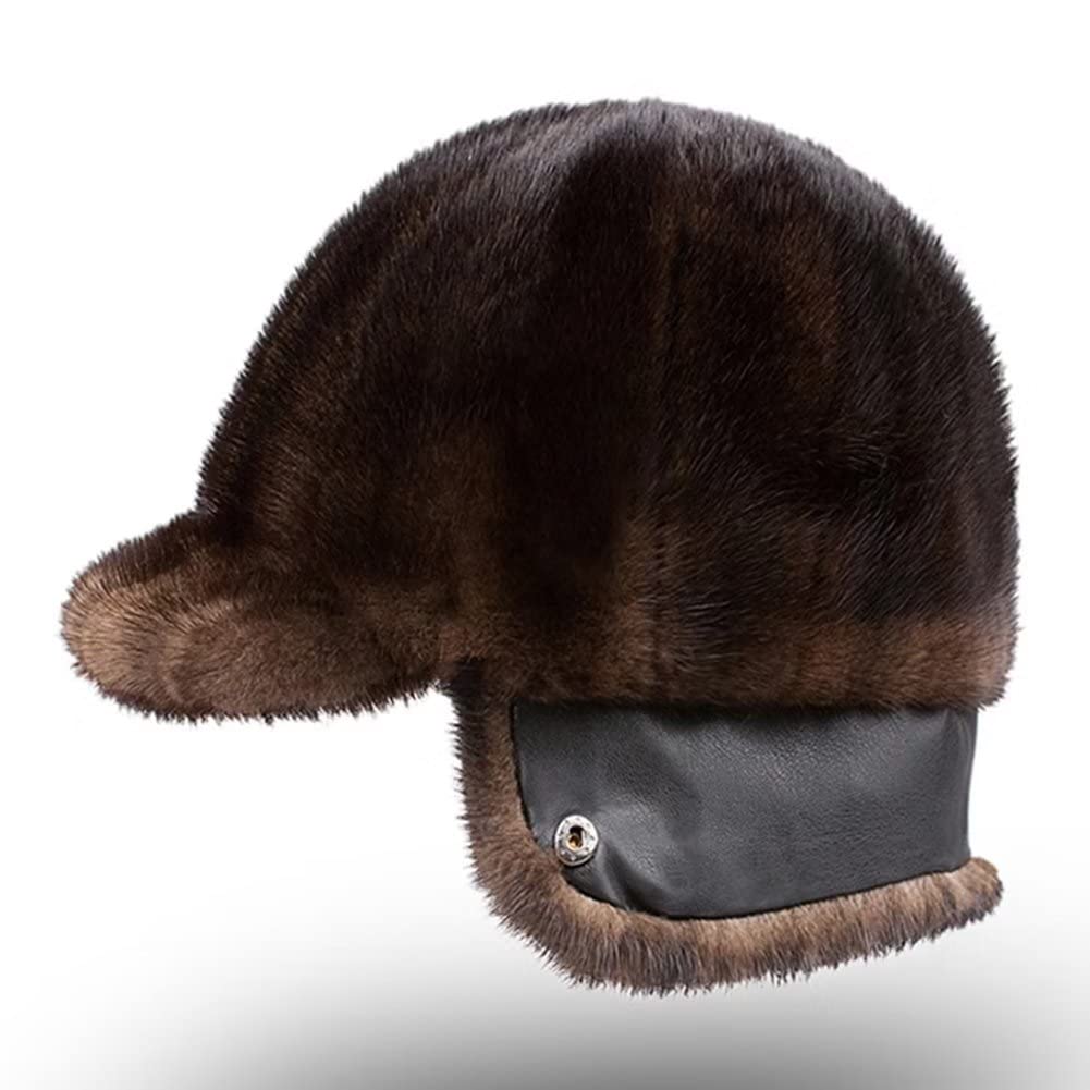 Gorra de Béisbol de Invierno para Hombre al Aire Libre con Visera, Sombrero Cálido con Orejeras,Sombrero de Caza,Sombrero Cálido Ruso,Sombrero de Aviador para Mujer