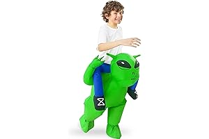 Funny Inflatable Alien Costume Holding Human Body Blow up Suit