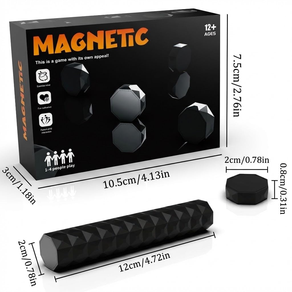 Magnetisches Schachspiel – Pädagogisches Magnetspiel mit 20 Magnetsteinen & Seil, Lern- & Reisespiel für Kinder & Erwachsene, fördert Logik, Konzentration & gemeinsames Spiel, Geschenk für Familie