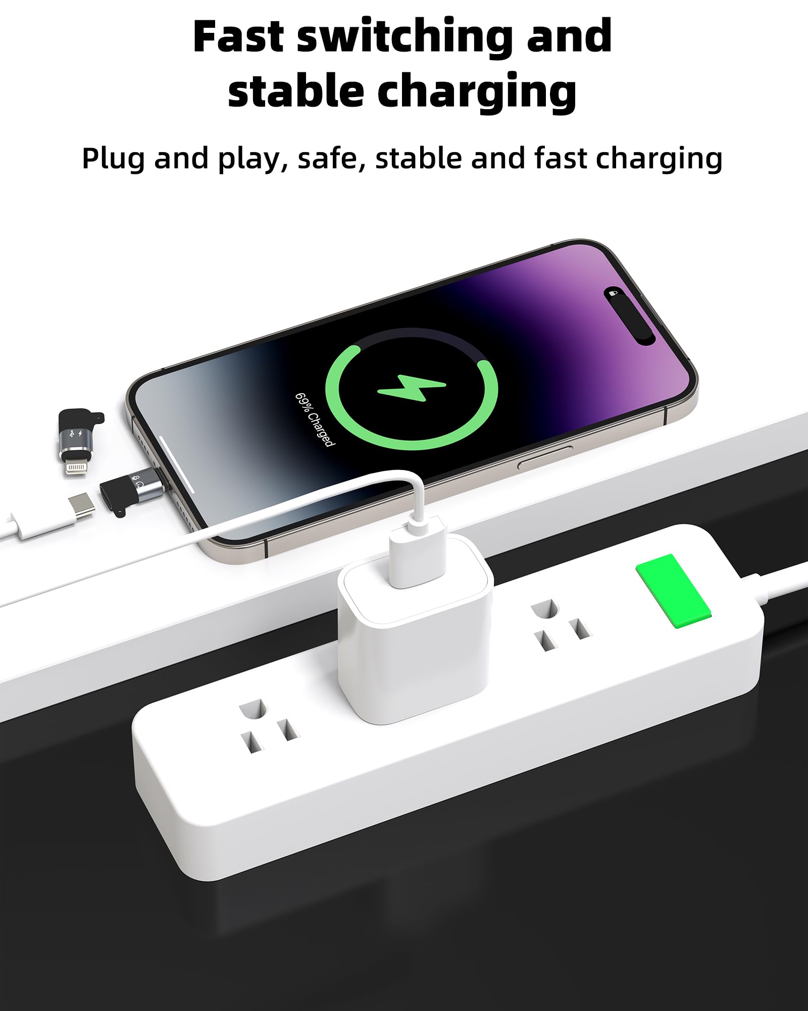 MOJOGEAR Adaptateur USB-C Vers Lightning OTG - Convertisseur