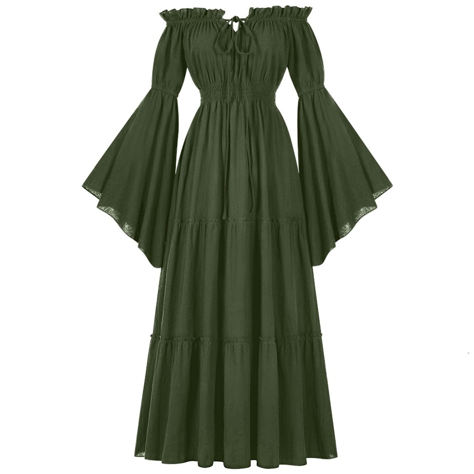 Trachten Damen Oktoberfest Damen mit Dirndl Oberteil Elegant Bayerische Bierfest Kostüm Karneval Mittelalterliches Gothic Hofkleid Eine Schulter Eleganter Trompetenärmel Taillenrock Für Cosplay Party