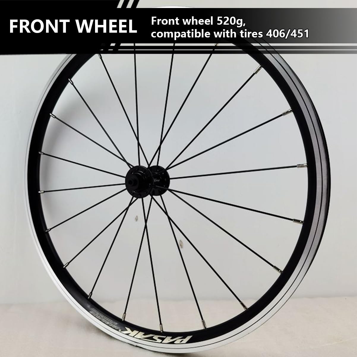 20" 406/451 Juego De Ruedas para Bicicleta BMX Llantas De Aleación De Aluminio Freno C/V Liberación Rápida 20/24H Bujes Delantero Y Trasero para Cassette De 7-12 Velocidades