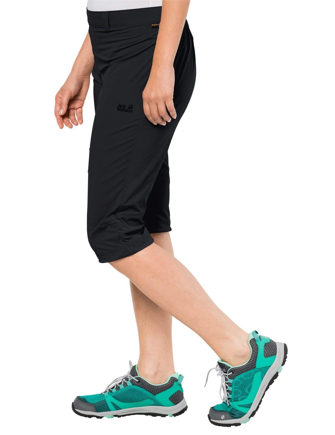 Jack Wolfskin Jack Wolfskin ACTIVATE LIGHT 3/4 PANTS Elastisch Atmungsaktiv Wasserabweisend Outdoor Softshell Hose - Klasyczny Kobiety