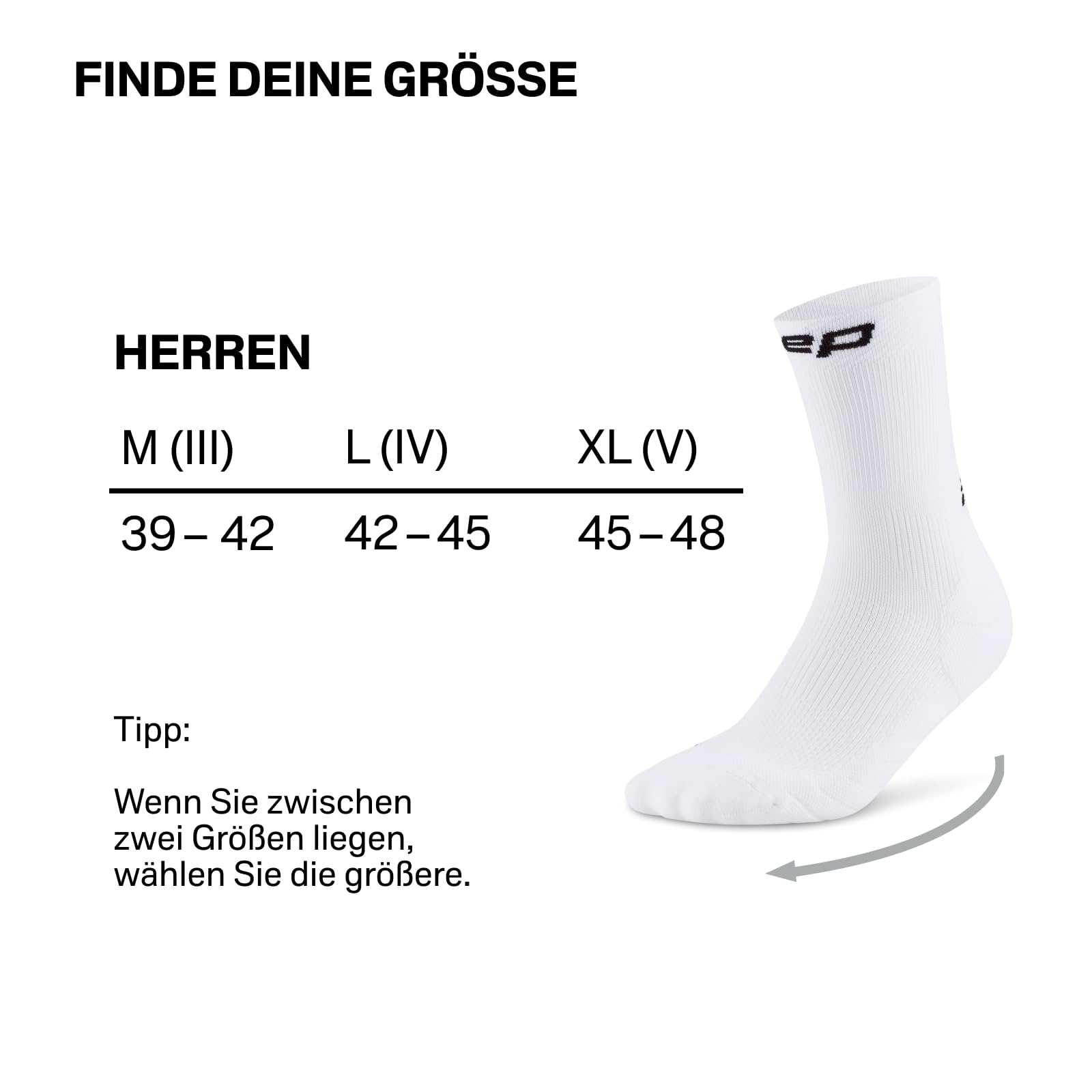 CEP 5.0 Mid Cut – Kurze Laufsocken für Herren – Laufsocken mit Kompression für mehr Stabilität und Blasenschutz und blasenfreies Laufen – Hochwertige Running Socks für optimale Durchblutung