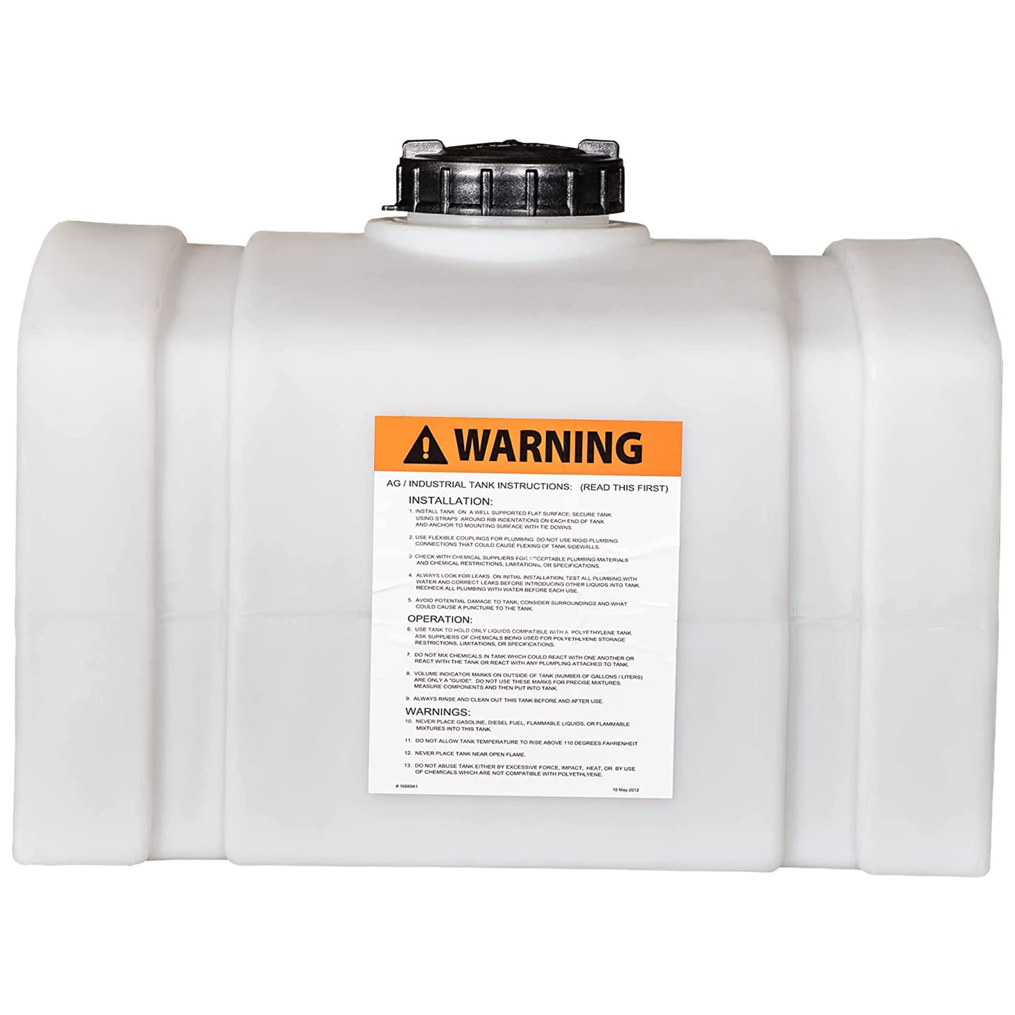 RomoTech 82123899 Depósito de Agua abovedado de Polietileno, 26 galones, Fabricado en los Estados Unidos, Tanque de Polietileno para Agua y líquidos no inflamables, a Prueba de óxido y corrosión