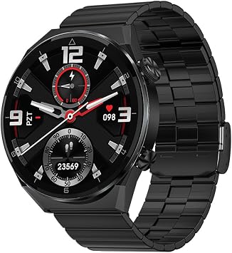 HiWatch Pro Sesli G r sme  zellikli Akilli Saat, FitPro Uygulama Destekli Android ve iOS Uyumlu, Siyah