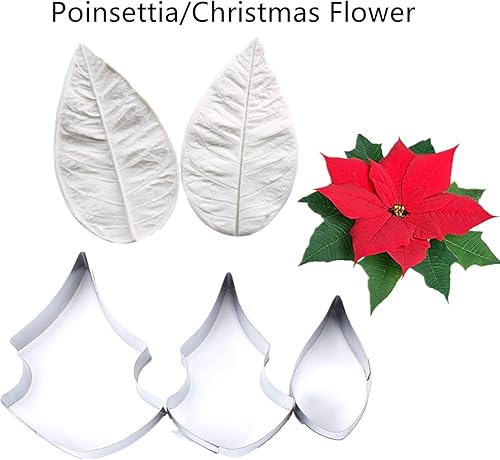 Miniatura 2 de Juego de 8 moldes y cortadores de pasta de goma de mascar para pasta de fondant, moldes de silicona para pasta de azúcar, herramientas para hacer