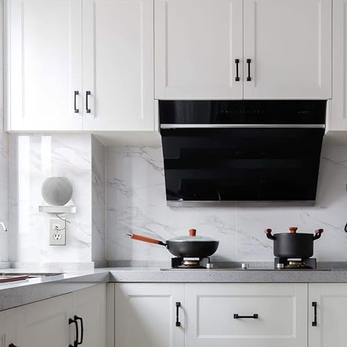 Miniatura 2 de Soporte de estante para enchufe, decoración de baño con gestión de cables integrada, una solución de ahorro de espacio para Homepod Mini, Google