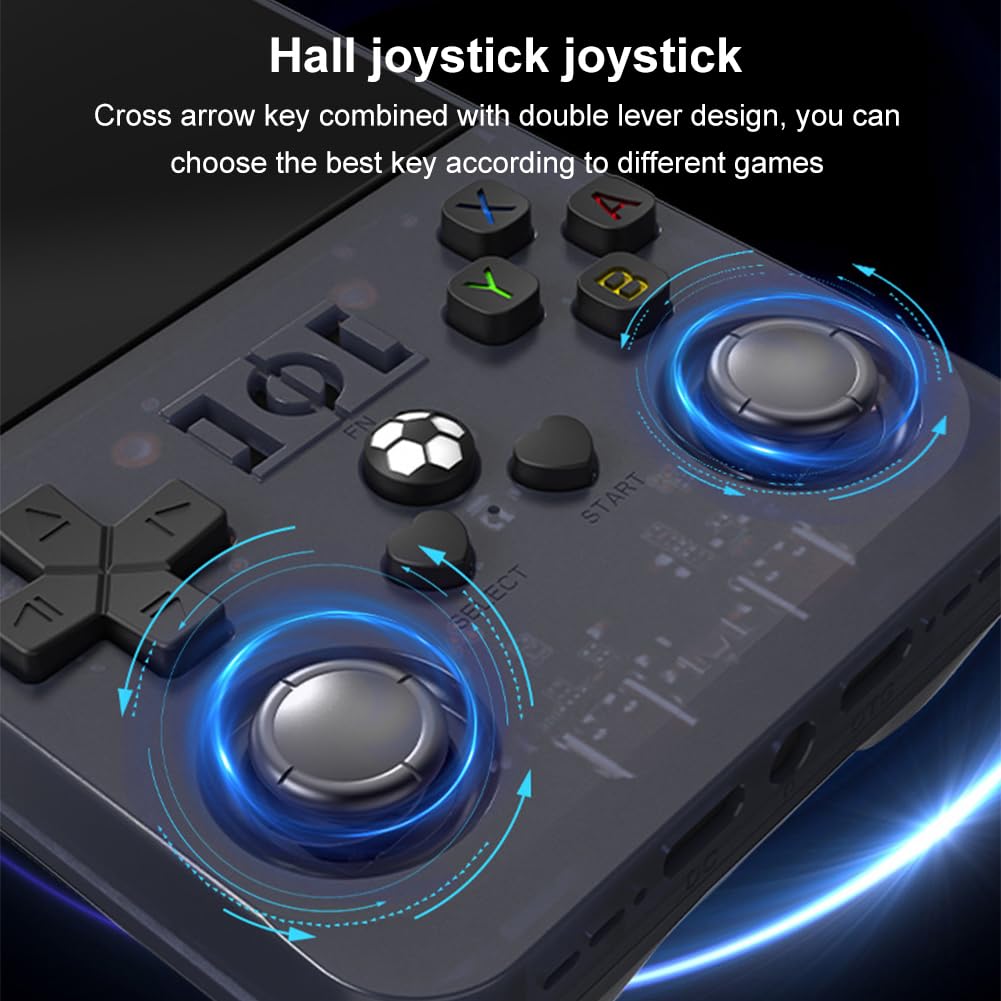 LYEAA R36MAX Console di gioco portatile retrò, console retrò da 4,0 pollici, giochi retrò in 1 console di gioco con sistema Linux open source, console di gioco portatile a batteria da 4000Ma