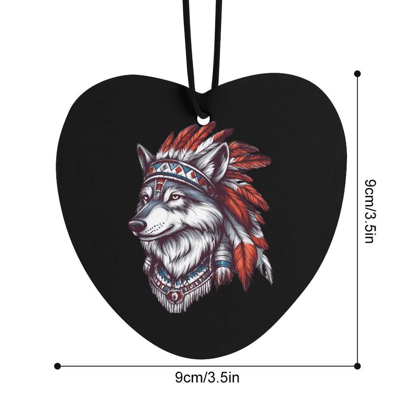 Chief of The Wolf Pack Tribal Wolves Car Air Freshener Hanging Aromatherapy Tablets for Car Accessories Love form