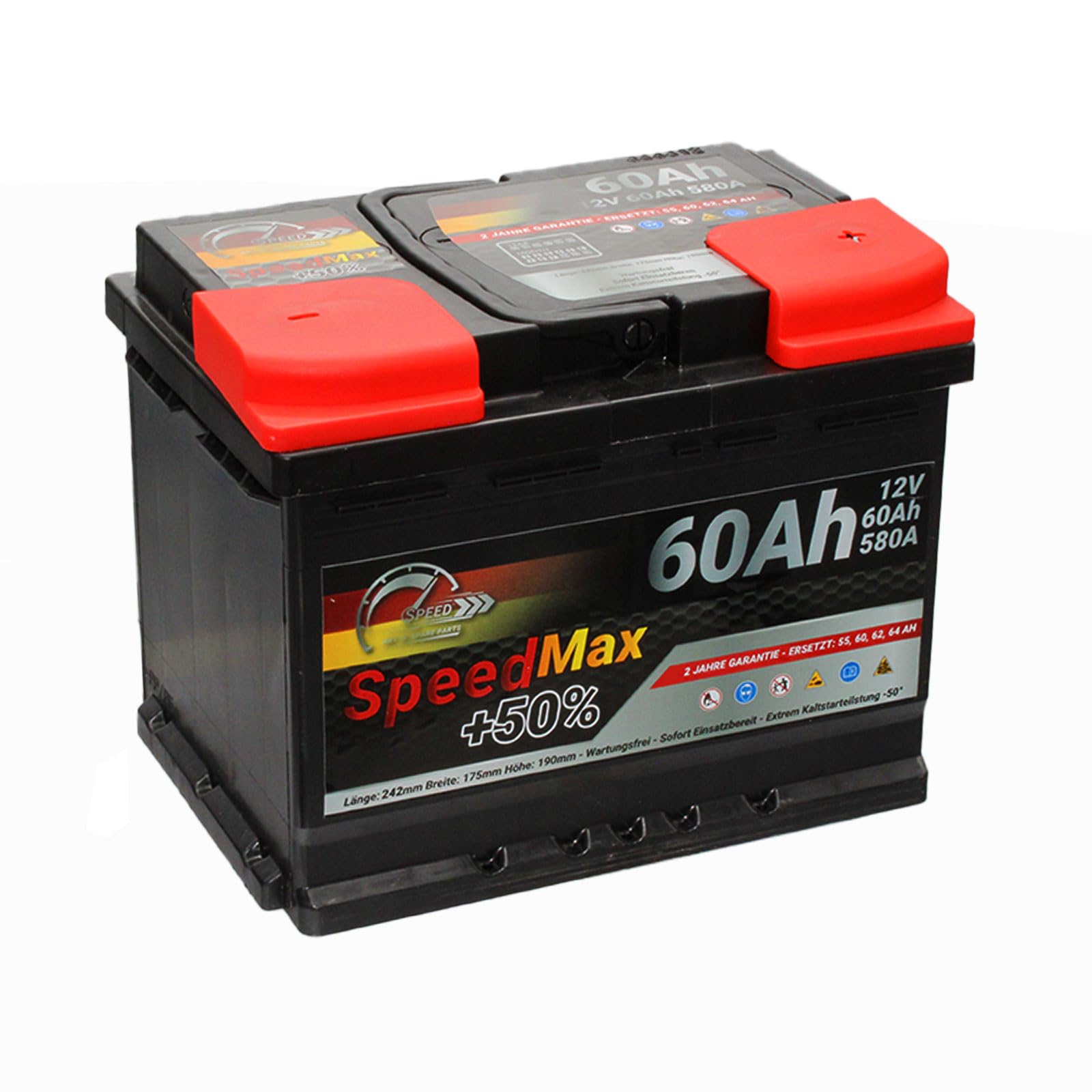 SMC Speed Max Batterie L2 60Ah 580A 12V Starterbatterie Autobatterie